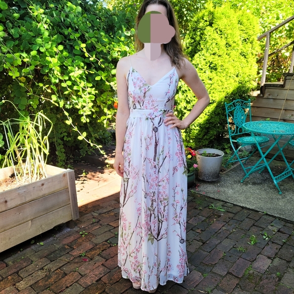Floral maxi dress, size XS-S - Picture 3 of 4